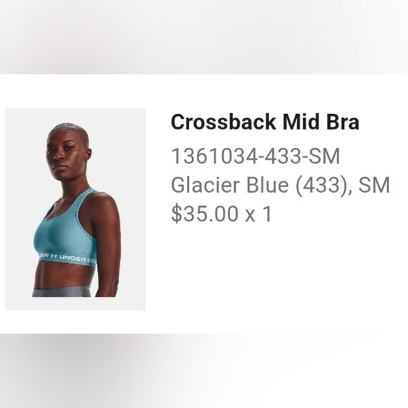 Under Armour crossback mid bra - Picture 2 of 2